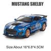 Scale 1:32 Shelby GT500 Cobra Model Car Toy Alloy Diecast Wheel Suspension Fine Details Supercar Models Sound Light Gifts