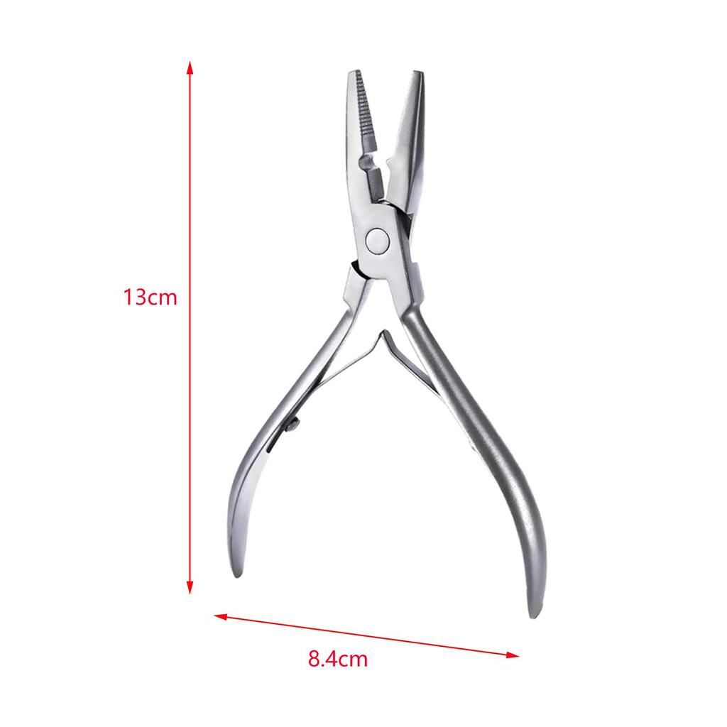 Hair Extension Pliers Clamping Tool Multi Functional Stainless Steel Hair Extension Tool Beads Closer Tool for Beauty Salon