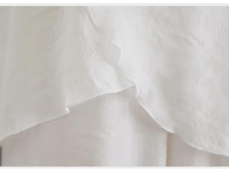 Elegantní zenový tanec dámské dvoudílné šaty v čínském stylu bílého čaje