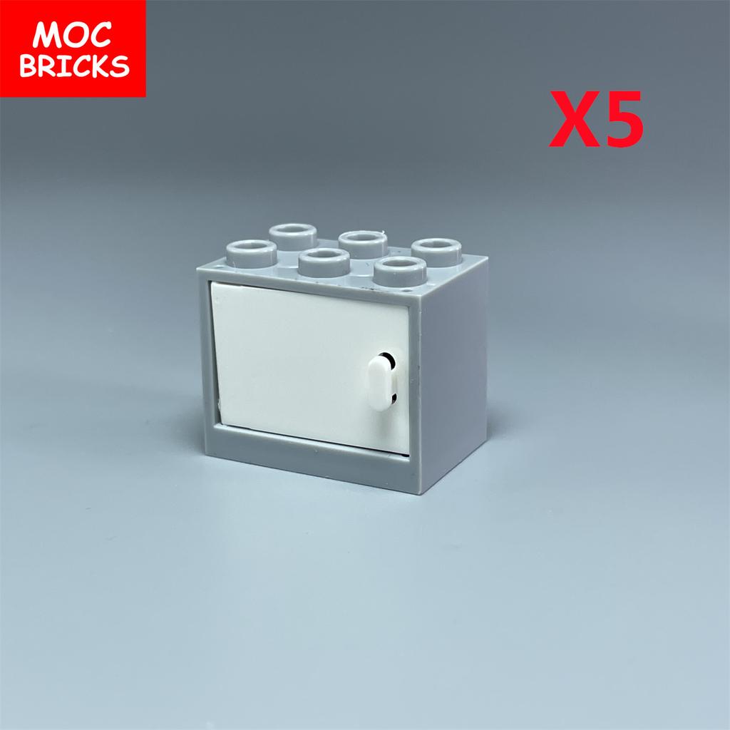 MOC Blocks Box Cupboard Container 2x3x2 Cabinets Assembles Particles 4532 4533 City House Construction Bricks Parts