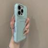 2 IN 1 Card Slot Holder Phone Case for iPhone 17 Air 16 15 14 13 12 Pro Max 11 Candy Color Clear Photo Clip Wallet Bag Cover