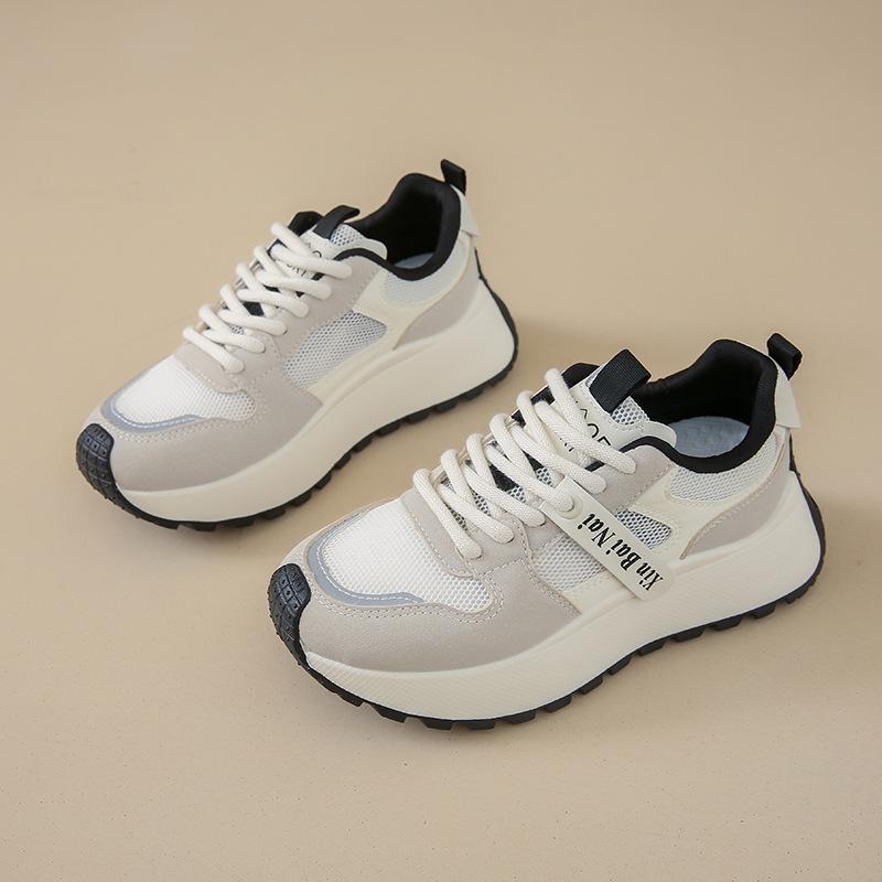 Platform Dad Shoes Women's 2025 New Summer Mesh Casual Running Shoes Korean Version Height-increasing Breathable Sports Shoes Single Shoes