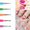 YIKOOLIN 5PCS Dual-Head Nail Art Silicone Brush Dotting Pen Set Nail Art Dotting Painting Tips Manicure Tools Brush Pen Art
