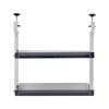Clamp-On Desk Shelf – 2-Tier Under/Over Desk Storage Organizer with Guardrail – White