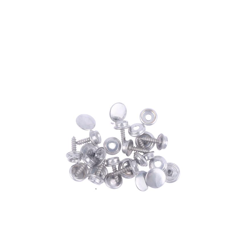 30/32Pcs Silver Metal Snap Fastener Screws Nails Set For Tent Boat Yacht Marine Canvas Cover Craft Bags Wallet Fasteners Parts