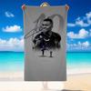 Quick Dry Beach Towel Kylian Mbappe Pattern, Lightweight Absorbent Towel for Pool Beach Vacation Use