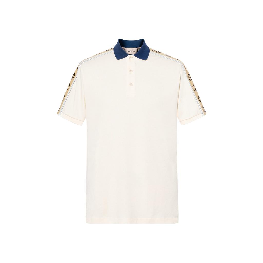 Gucci Polo Shirt Men's Ivory White 598949-XJB0Q-9247