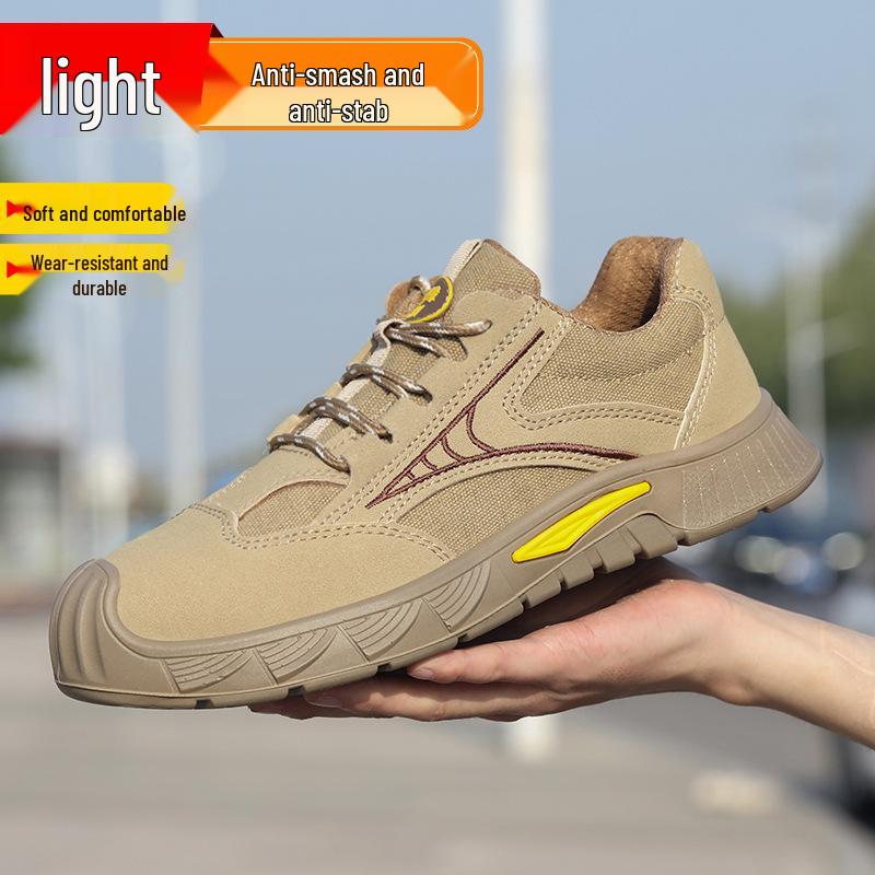 Men's Winter Cotton Safety Work Shoes - Anti-Smash, Anti-Puncture, Warm, Comfortable Protection for Construction Sites.