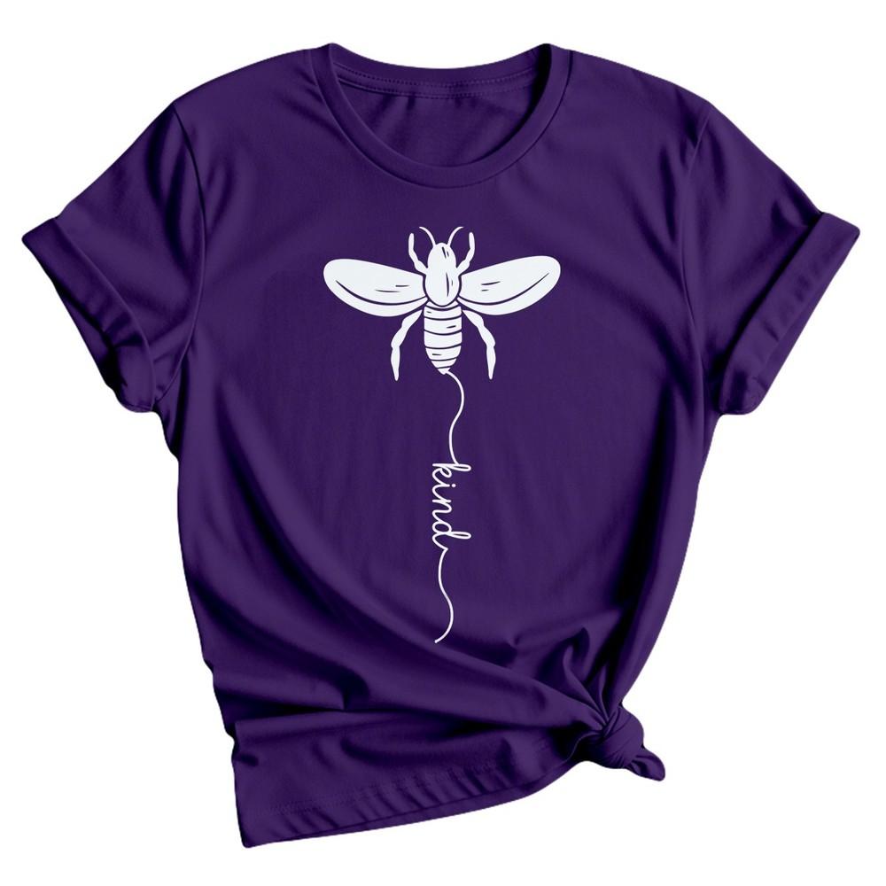 Unisex Bee Kind TShirt Bee Graphic Crew Neck Short Sleeve Summer Tee Tops