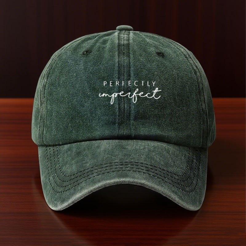 

Washed Denim Perfectly Imperfect Embroidered Adjustable Baseball Cap Adjustable зелёный