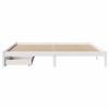 VidaXL Cadre de lit avec tiroirs blanc 200x200 cm bois massif de pin, sommier, cadre de lit double, cadre de lit en bois 3301445