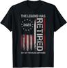 Retired Not My Problem Anymore Funny Retirement Gift US Flag T-Shirt