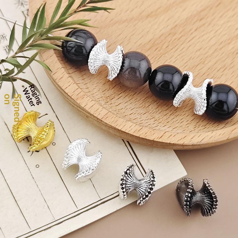 10 Pieces Alloy Wave Spacer Beads Diy Beaded Bracelet Necklace Spacer Beads Accessories Jewelry Making Materials