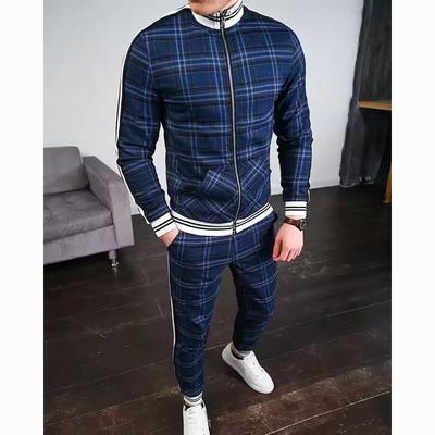 Spring and Autumn Men's Fashionable Striped Sports Casual Suit