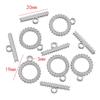 4sets Gold color Stainless Steel OT Toggle Clasps Clasps Love Heart Necklace Bracelet Buckle Connectors for Jewelry Making DIY