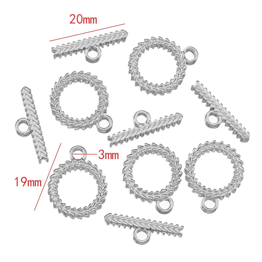 4sets Gold color Stainless Steel OT Toggle Clasps Clasps Love Heart Necklace Bracelet Buckle Connectors for Jewelry Making DIY