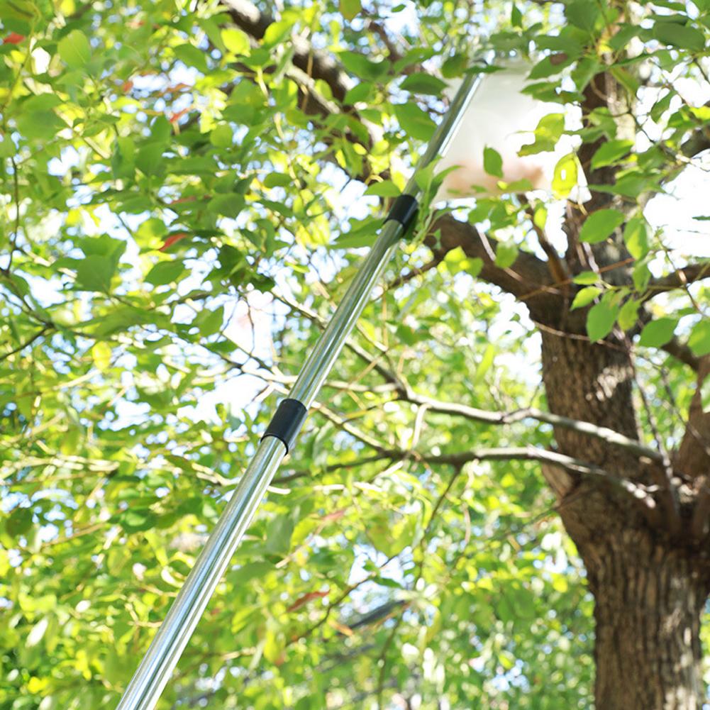 1.6-4M Fruit Picker Tool Metal Cherry Picker Tool Telescopic Pole Fruit Picker Basket Harvester Garden Hardware Tools for Apples