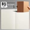 100-Page A5/B5 Black Cowhide Notebook for College Students