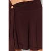Brown Ruffle Detailed Flounce Mini Knitted Skirt Twoaw24et00214