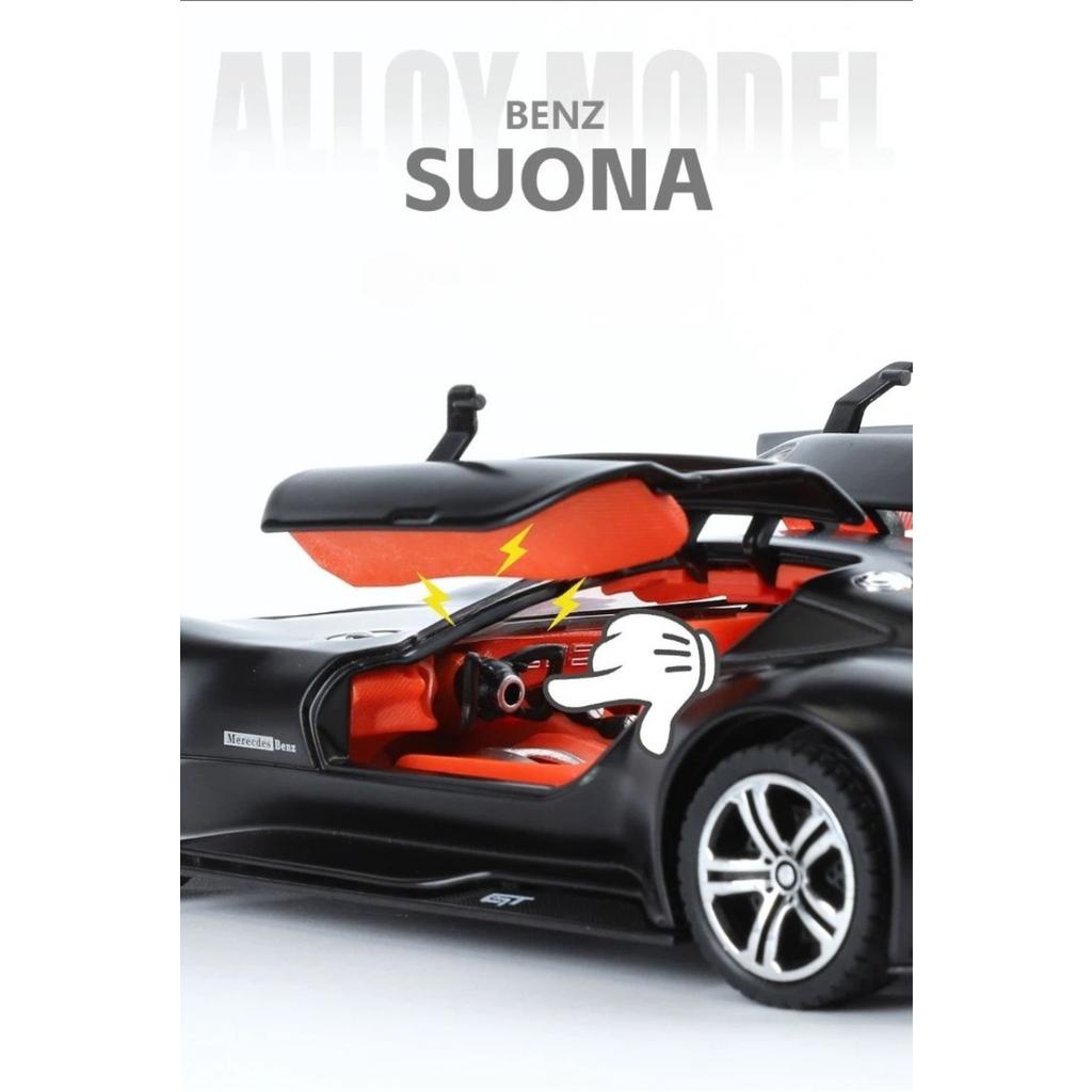 Simulation 1/24 Benz AMG Vision GT Alloy Car Model Metal Diecast Toy Vehicle Boy Birthday Gift Collection Home Decor Miniature