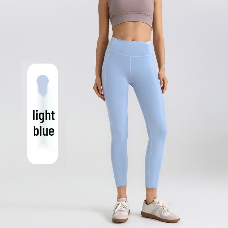 High-Waist Butt-Lift Yoga Pants with Side Pockets - Stretch Athletic Leggings for Women