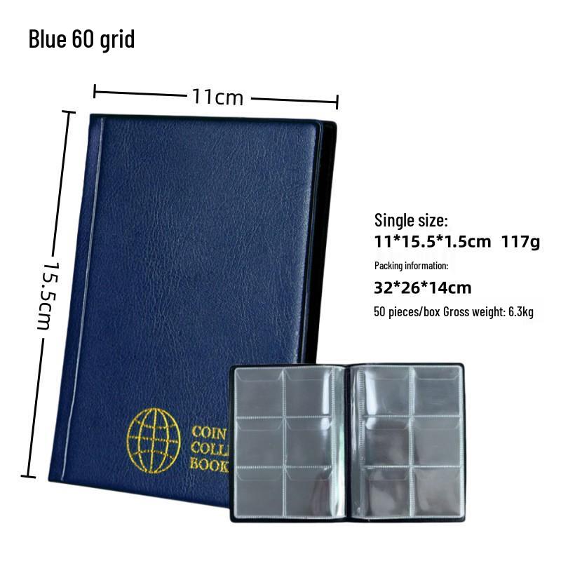 Transparent PVC Coin Album - 120 & 60 Pocket Storage for Ancient and Commemorative Coins