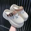 Fashion Crystal Decor Chunky Platform Clogs Shoes Woman 2025 Summer Buckle Strap Eva Sandles Woman Non Slip Thick Bottom Garden Sandals