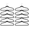 BAAU Slim Velvet, Non-Slip Suit Clothes Hangers Coat Hanger, Black Rose Gold Hook Durable Easy To Use