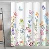 180*180cm Shower Curtain Soft Washable Bathroom Curtain with Hooks