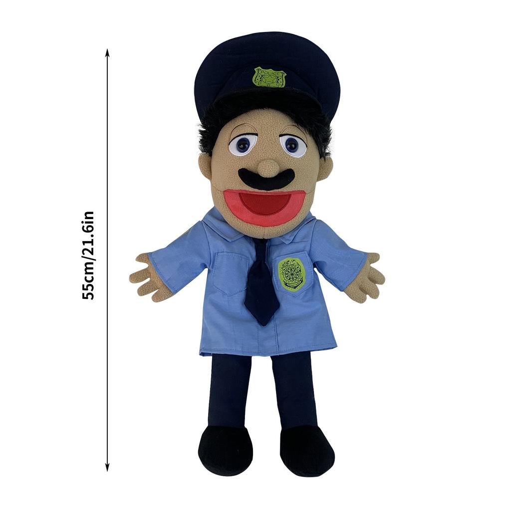 40-60cm Large Jeffy Boy Hand Puppet Plush Toys Removable Children Soft Doll Talk Show Party Props Puppet Stuffed Doll for Kids Gift