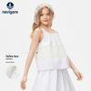 Navigare Girls' Sea Wave White Sleeveless Strap Top