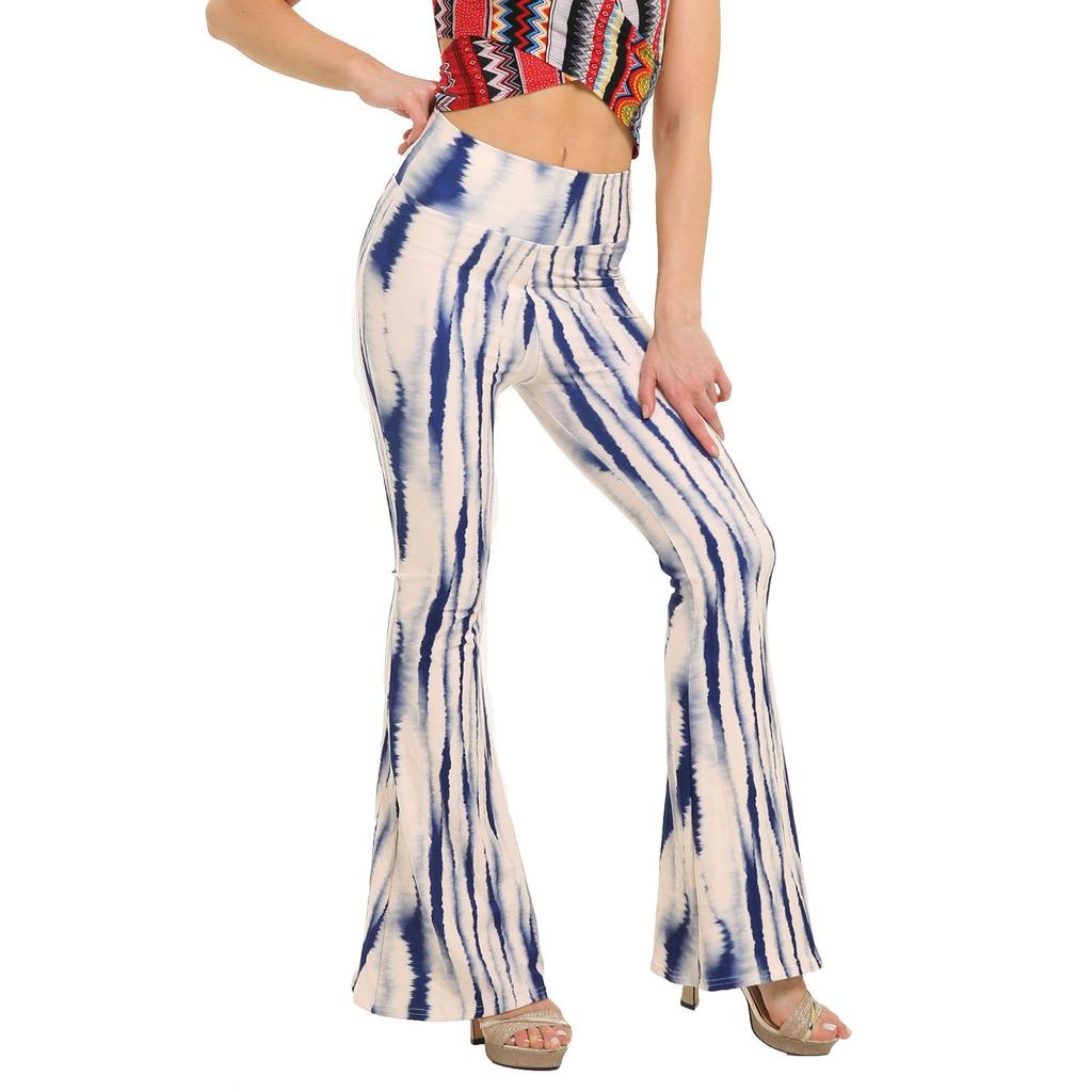 Fashion Floral Leggings High Waist Printed Flared Trousers For Women Highly Stretchable Fitness Tights Yoga Pants Dance Pants