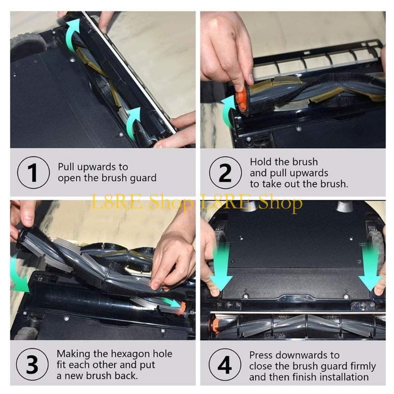 L8RE 2/3/4PCS Robot Vacuum Cleaner Cleaning Roller Brush Main Brush for Neato D Series Sweeping Robot Replacement Brush