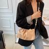 Fashion Pleated Crossbody Shoulder Bag Fashion Cloud PU Leather Small Handbags Purse Women Pearl Luxury Design Underarm Bags