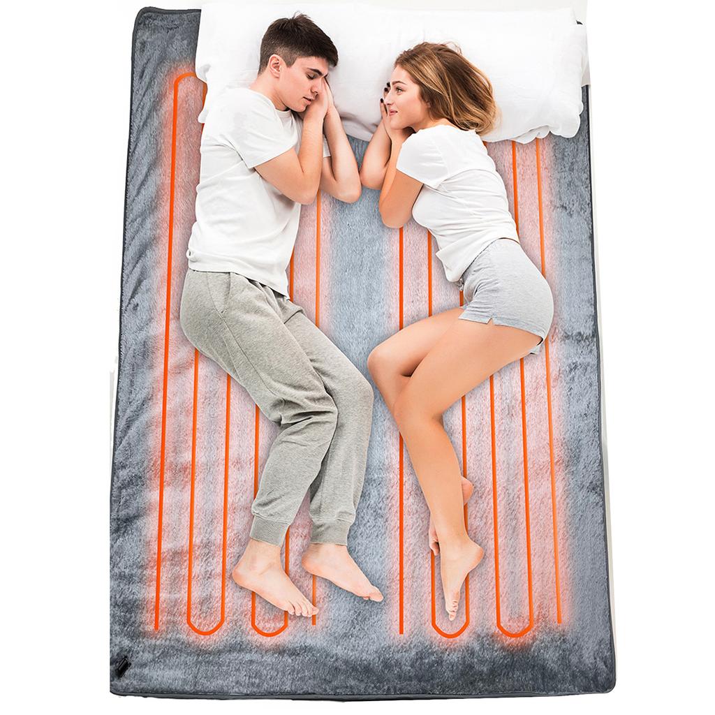 72W Heated Car Blanket Flannel Electric Car Blanket 12V Camping Electric Blanket For Travel Camping Flannel Car Electric Blanket