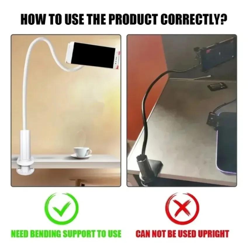 Lazy Mobile Phone Holder 360° Rotate Portable Flexible Desktop Bracket Desk Mount Stand for iPhone Samsung Xiaomi 70cm