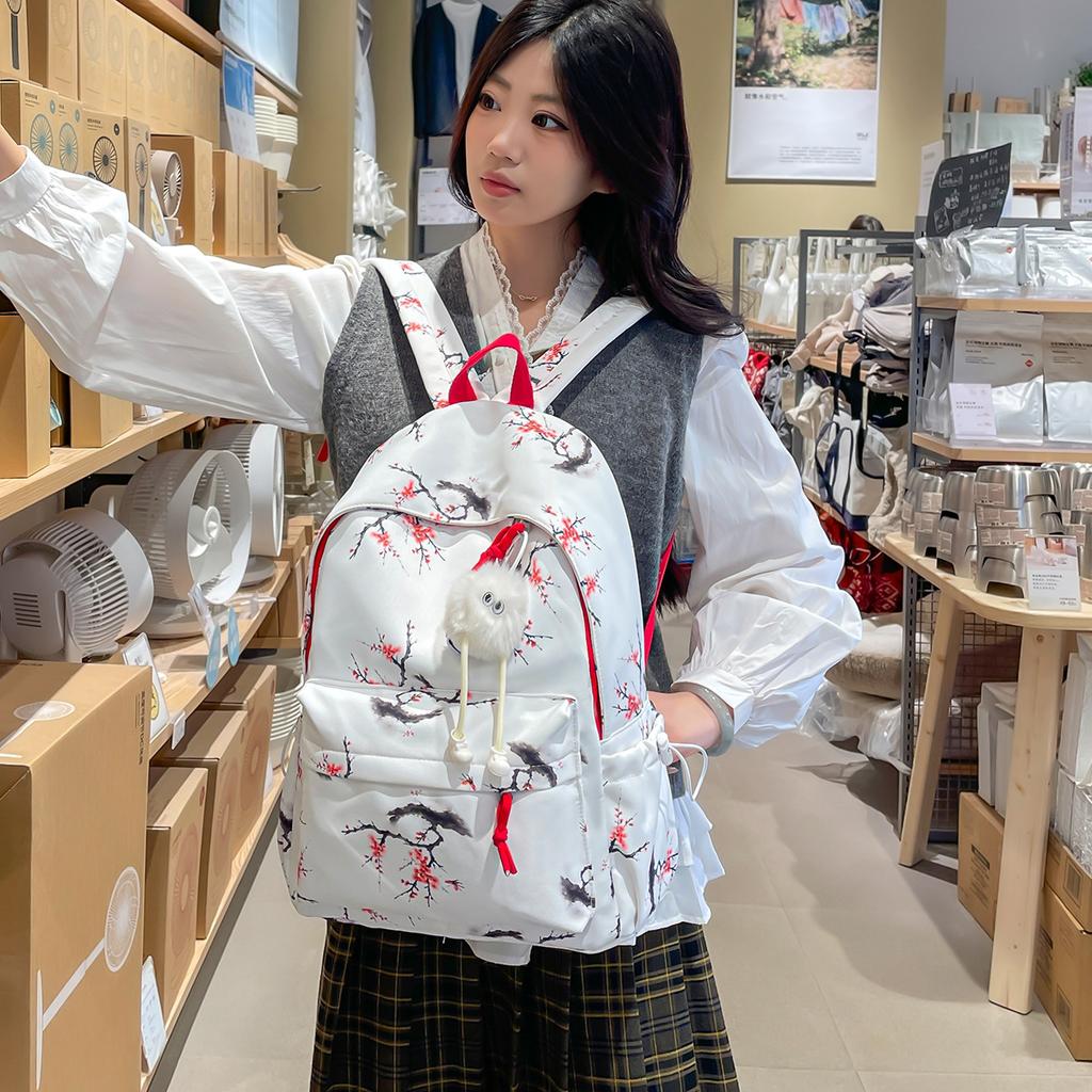 Schoolbag Female junior high school college student backpack Mori primary school student Japanese floral sweet girl backpack