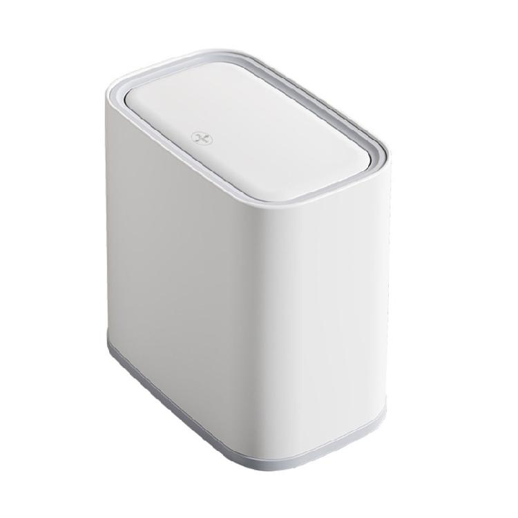 

Lid Household Garbage Bin Vacuum Adsorption Design Large Capacity For Bathroom Office Use серый/белый