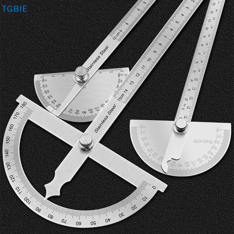 [TL]180 Degree Protractor Metal Ruler Angle Meter Stainless Steel Angle Ruler Angle Gauge Angle Finder Goniometer Angle Conveyor