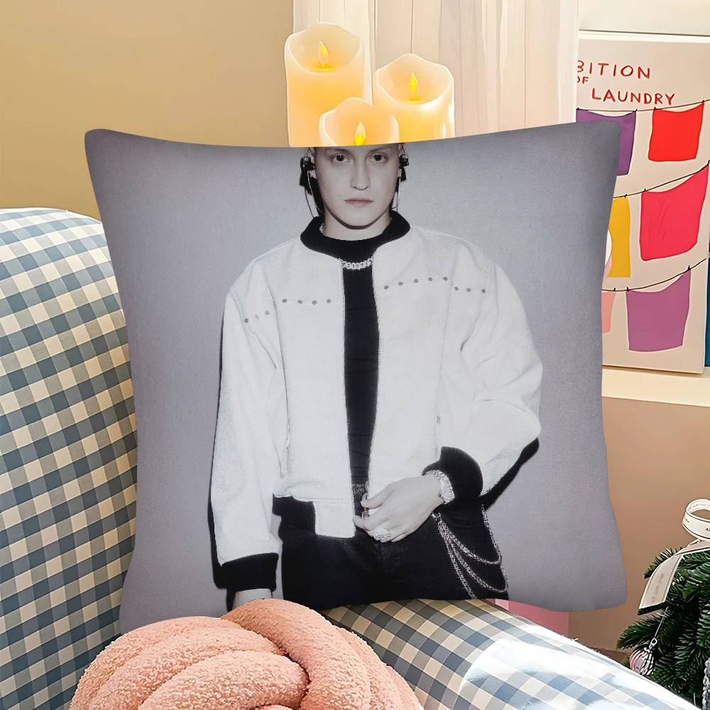 1Pc Singer Kidd V-Voodoo Songs Pillow Case Fashion Square Pillowcase Bedroom Sofa Room Ins Decoration Leisure