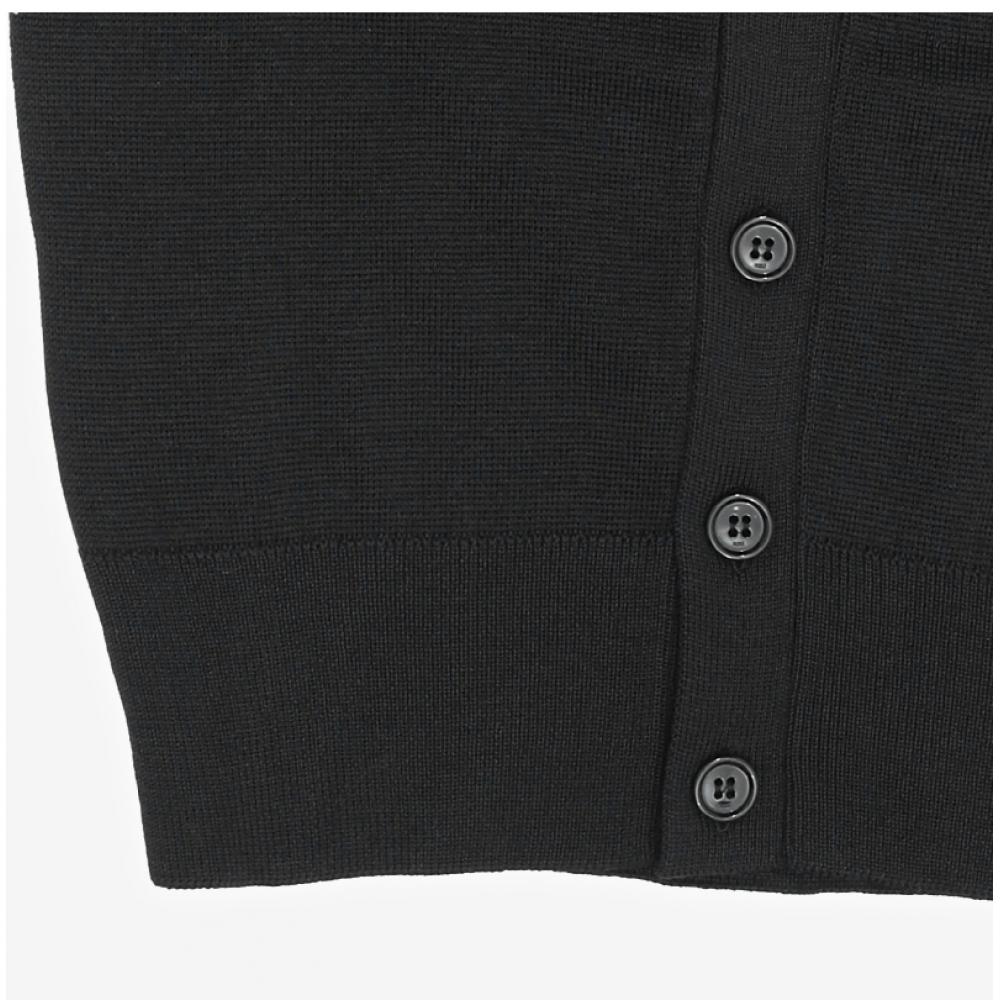 Ami Women S Small Heart Logo V Neck Cardigan Fkc374 001 009