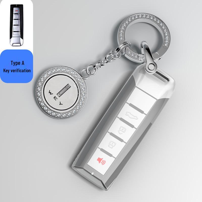 Modrý kryt klíče Blue Mountain pro modely Great Wall Wey Mocha a Latte 2023 - Taška na klíč od vozu s novou energií a přezka