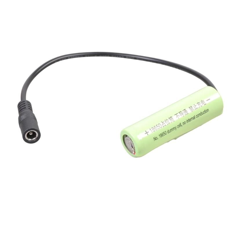 Dummy Battery Elimination Adapter Spacer 0V DC5.5x2.1mm/2.5mm 18650 Fake Battery Connectors Tube For Speakers Fan