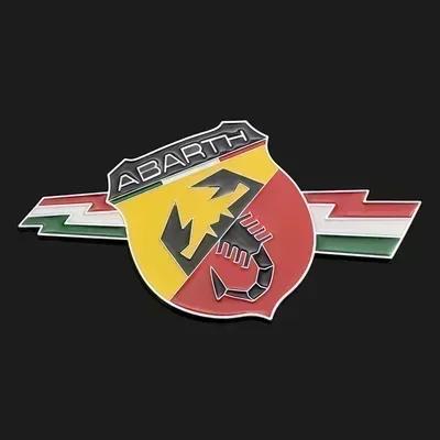 Car Metal Flat Hood Emblem Front Badge Logo Fit For Giulia Giulietta 159 156 MITO Stelvio Fiat 500 Abarth 595 695 Punto TIPO
