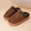 2025 new home thermal cotton slippers autumn and winter plush indoor winter thick-bottomed home slippers