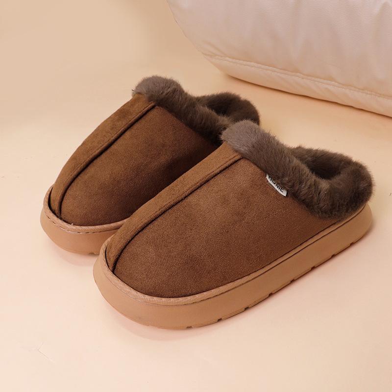 2025 new home thermal cotton slippers autumn and winter plush indoor winter thick-bottomed home slippers