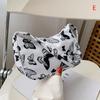 Vintage Print Canvas Underarm Bag for Women Casual All-Match Small Shoulder Purse Handbag