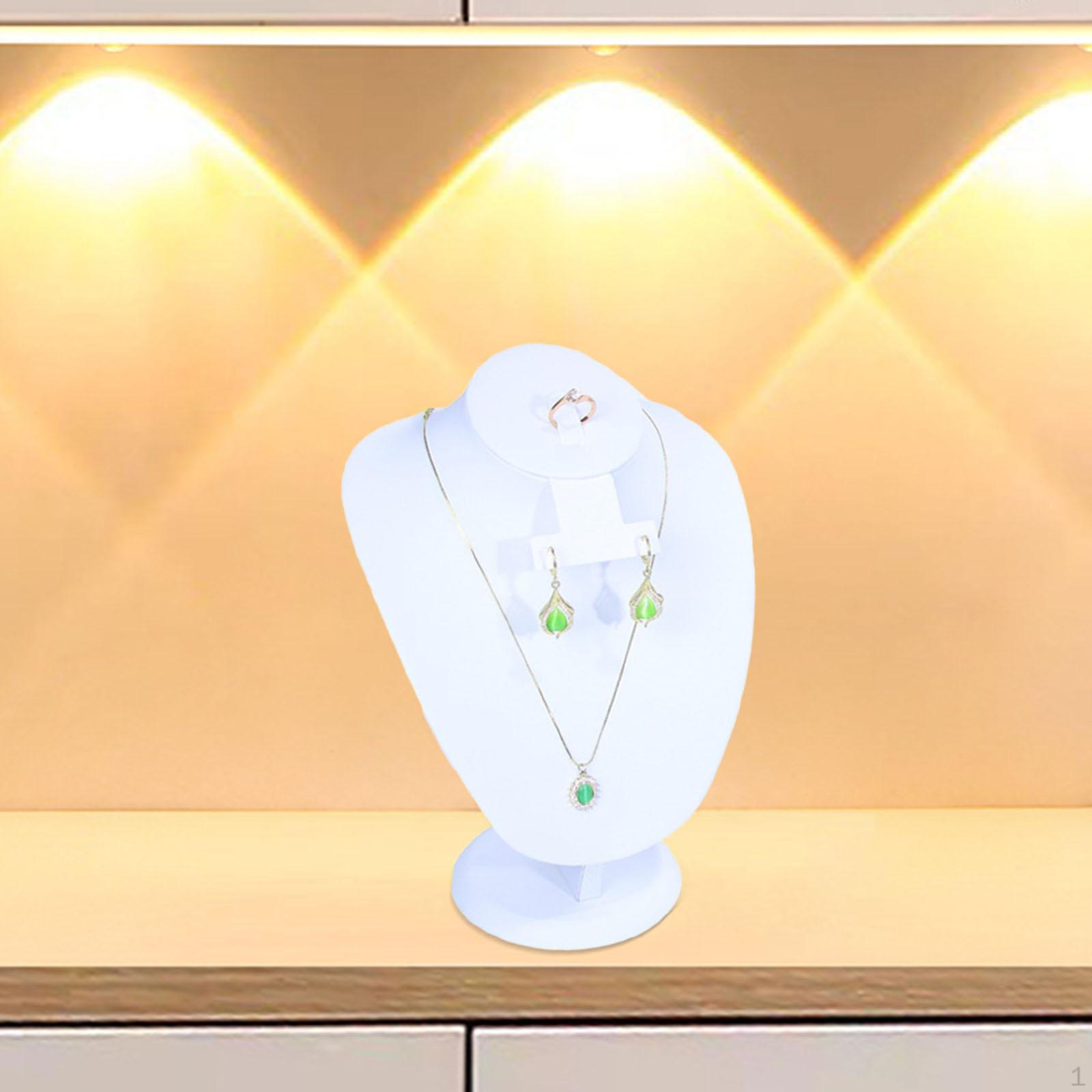 

Элегантный ювелирный дисплей манекен-цепочка-органайзер бархатная модель ожерелья для выставочного зала белый