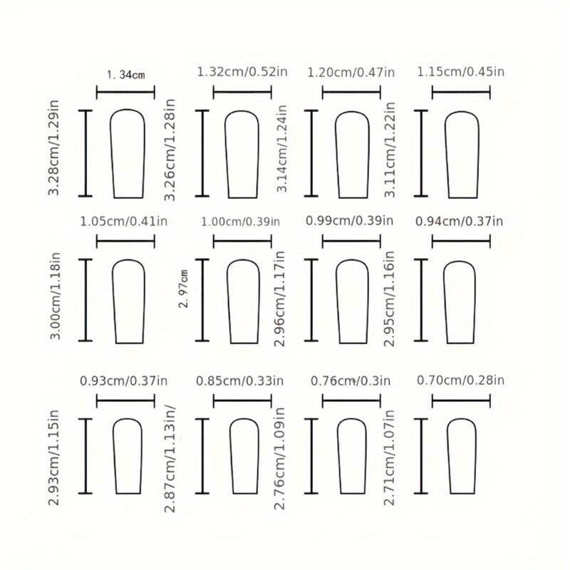 24 Pcs Coffin Shaped Artificial Nail Gradient Heart Stick On Nail Valentines Day False Nail French Tip Press On Nail