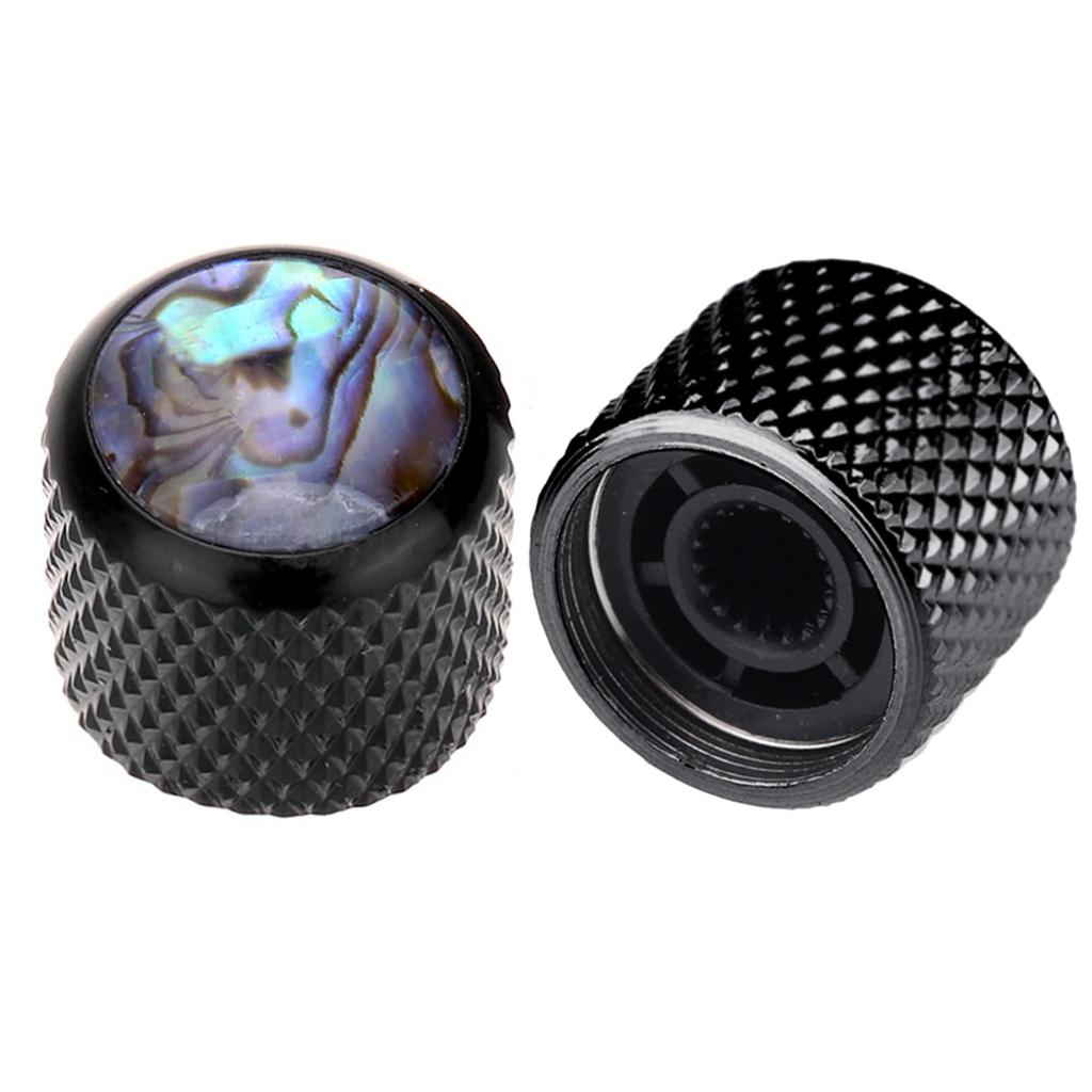 Musiclily Pro Dome Metric Abalone for TL Telecaster Electric Black of Knobs, Size, Steel, Guitars/Basses, (Set 2)